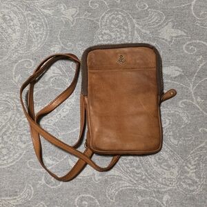 Anchor Brown Leather Crossbody Bag